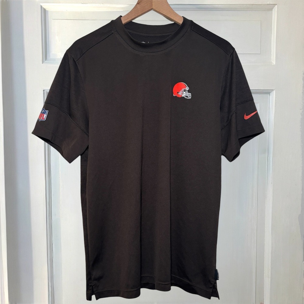 Nike Cleveland Browns NFL Mens L Performance Polo On-Field Dri-FIT Brown Shirt - Picture 4 of 7